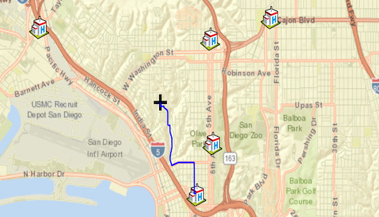 Find Closest Facility from Point Image