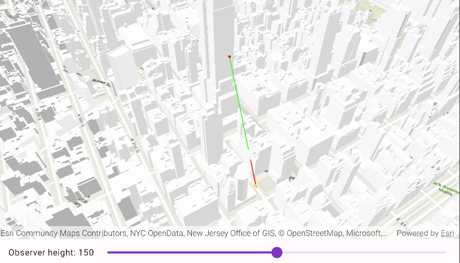 Show Line of Sight between Geoelements Image